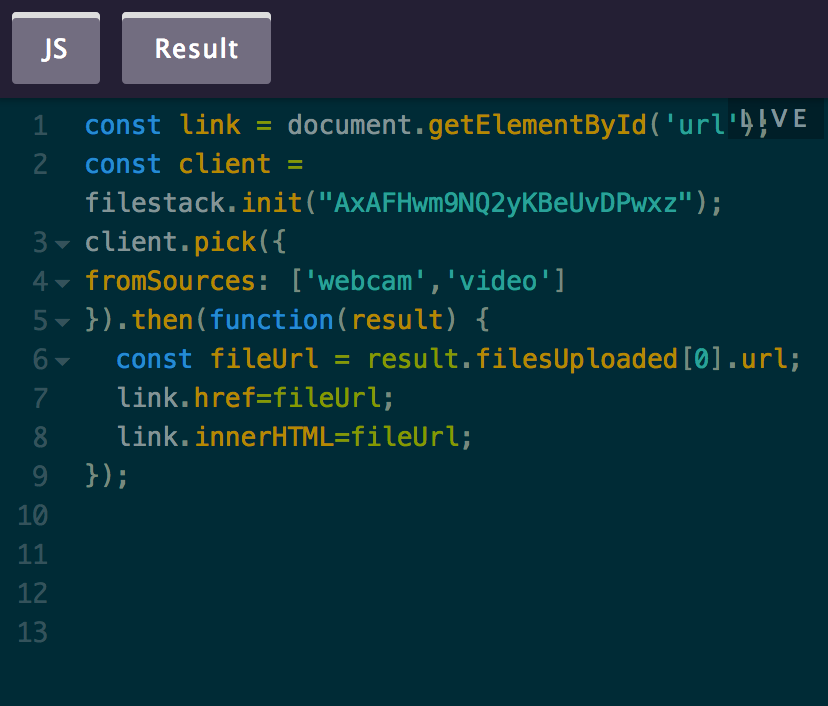 Webcam enabled in File Uploader