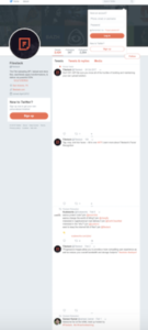 A website screenshot of Twitter