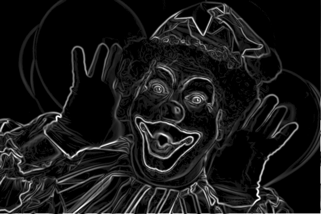 Sobel operator applied to the source image.